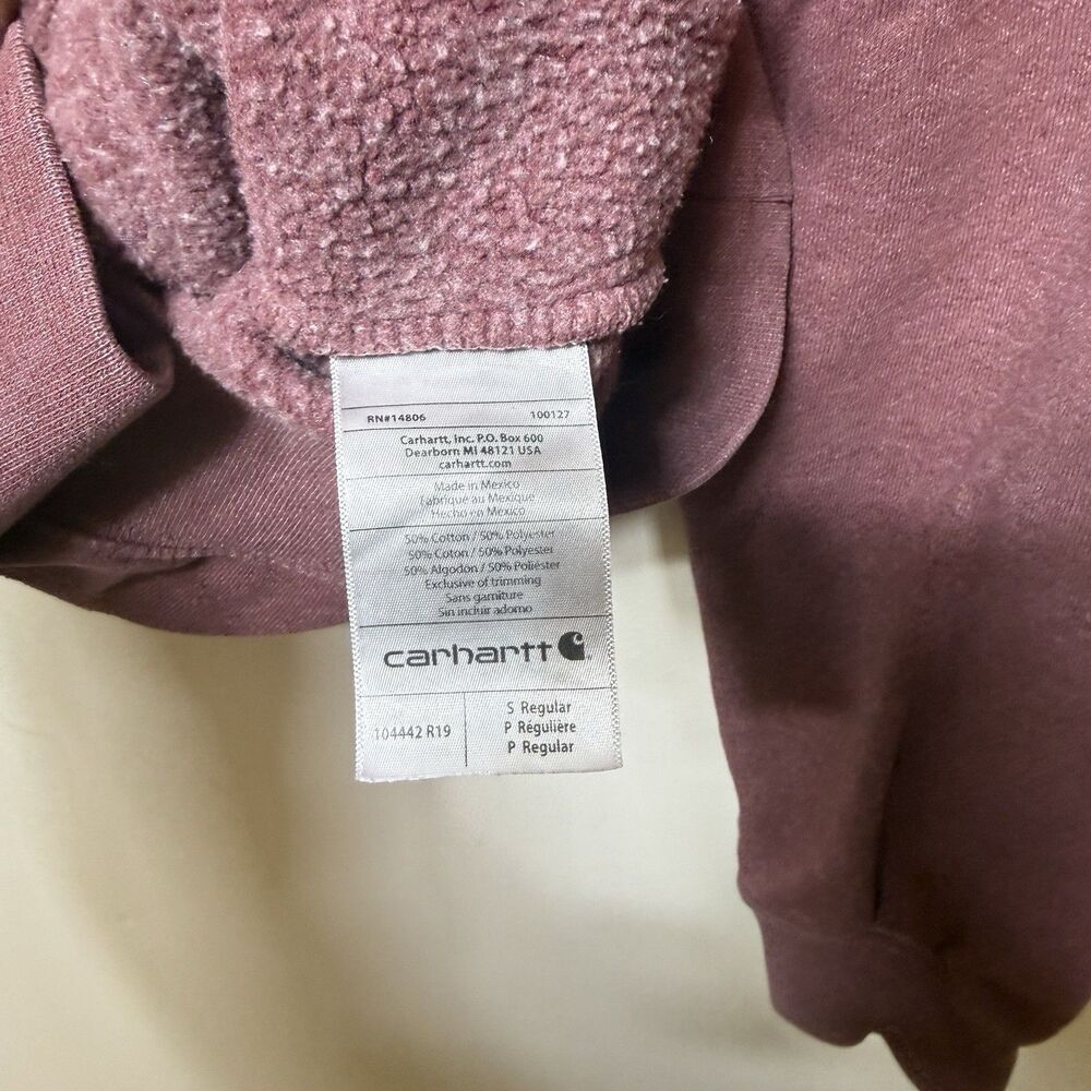 Carhartt Original Fit Hoodie Pull Over Mens Small Rugged Fullback Print Design - Picture 7 of 7